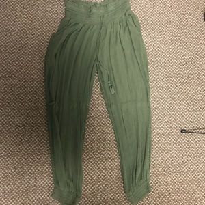 Aerie olive green joggers